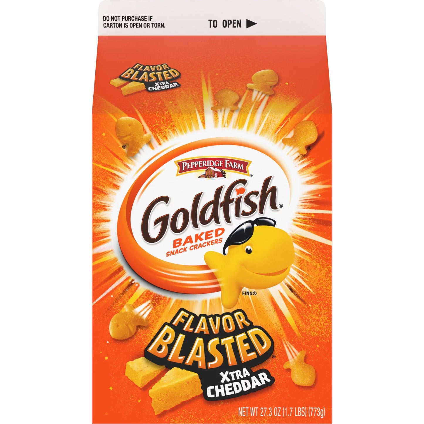 Flavor Blasted Xtra Cheddar Cheese Crackers, 27.3 Oz Carton