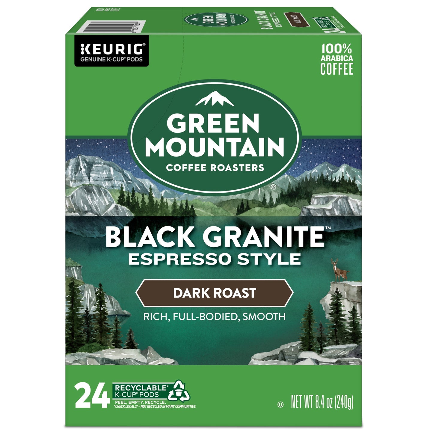 , Black Granite Dark Roast K-Cup Coffee Pods, 24 Count