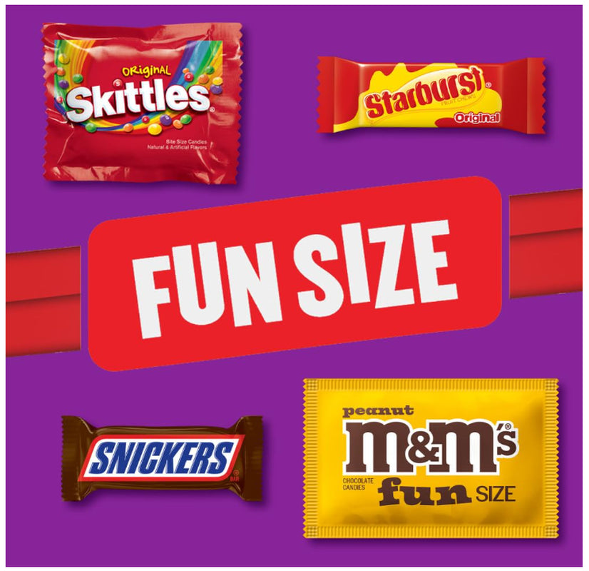M&M'S, SNICKERS, STARBURST & SKITTLES Fun Size Candy Variety Pack, 19.44 Oz