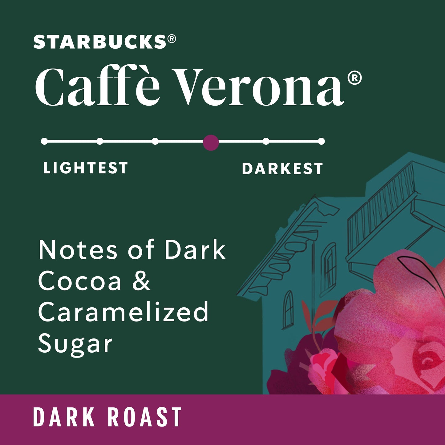 Caffè Verona, Whole Bean Coffee, Dark Roast, 12 Oz