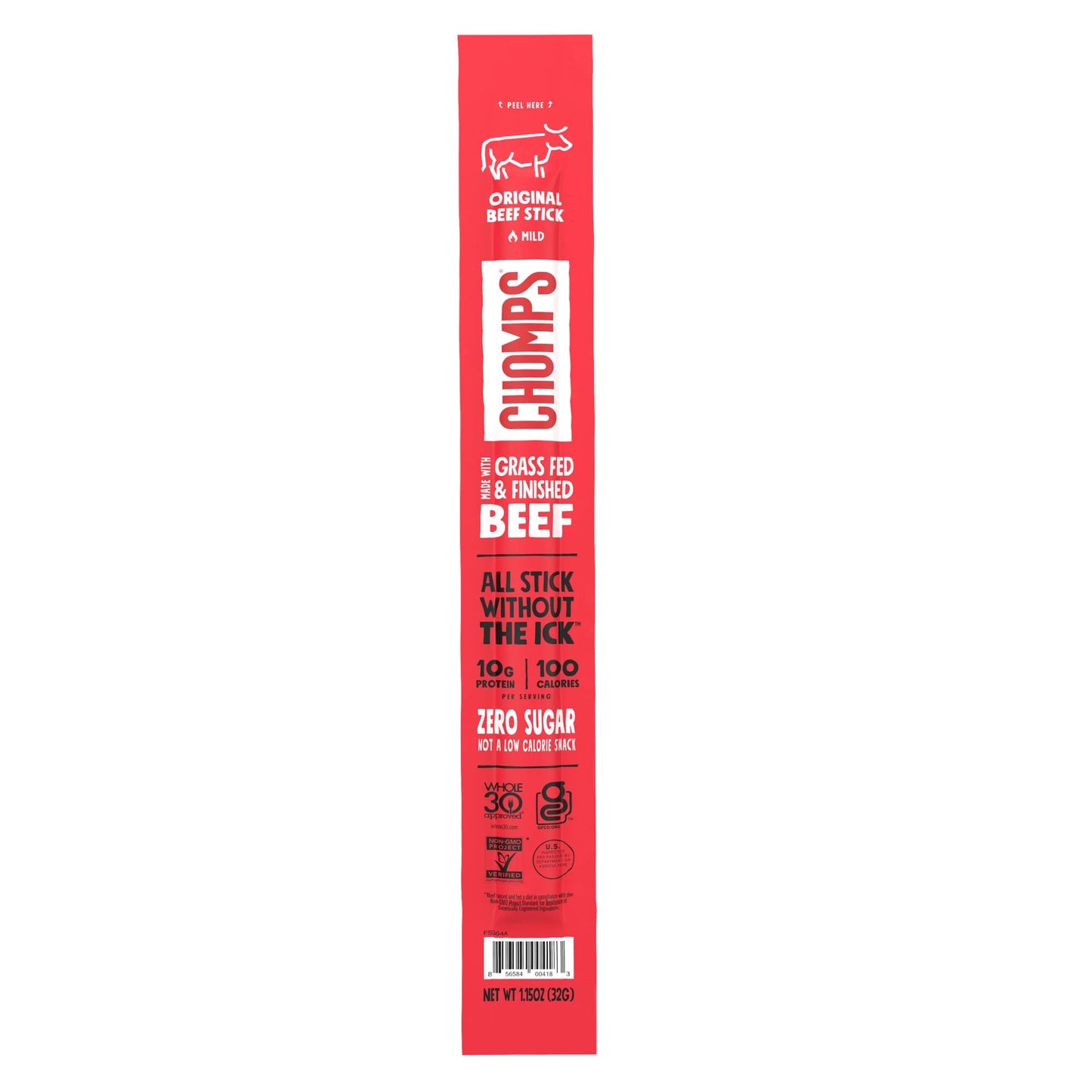 Zero Sugar Original Beef Jerky Sticks 1.15Oz 8 Count Multipack Resealable Bag