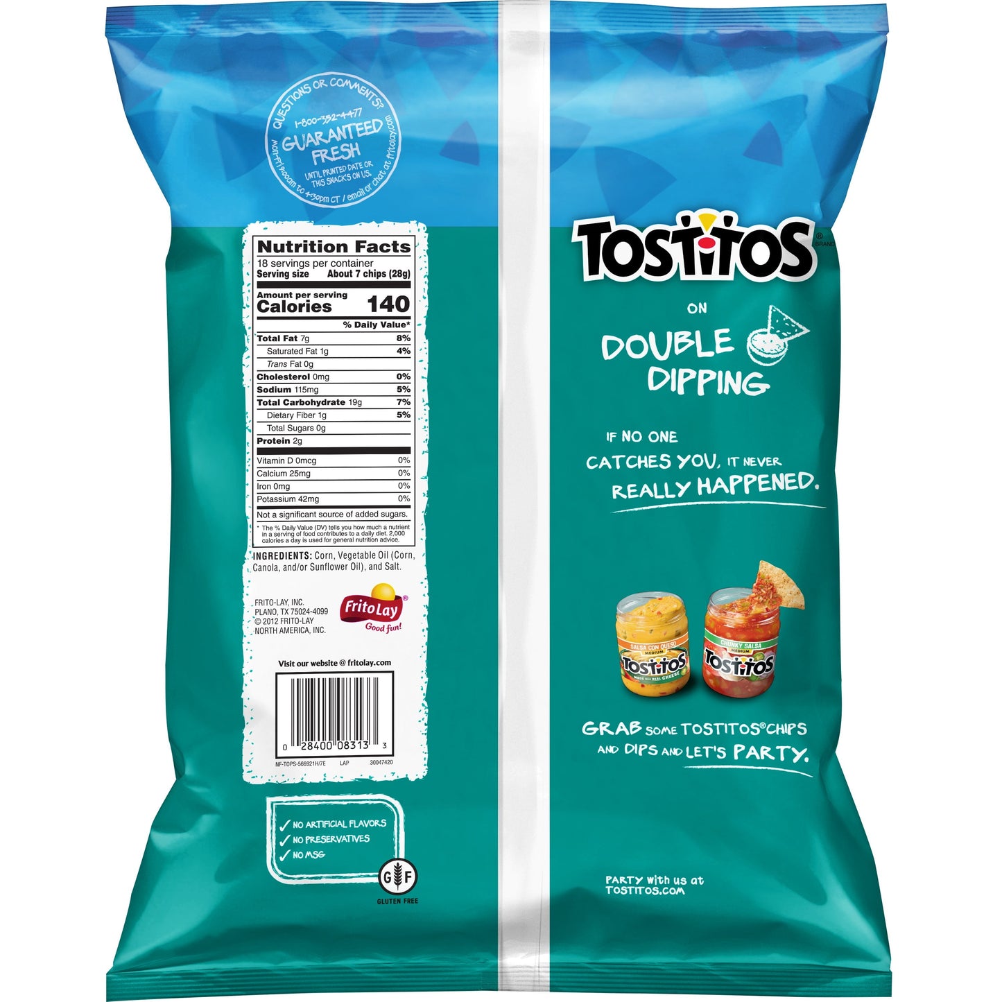 Original Restaurant Style Tortilla Chips, Party Size, 18 Oz Bag