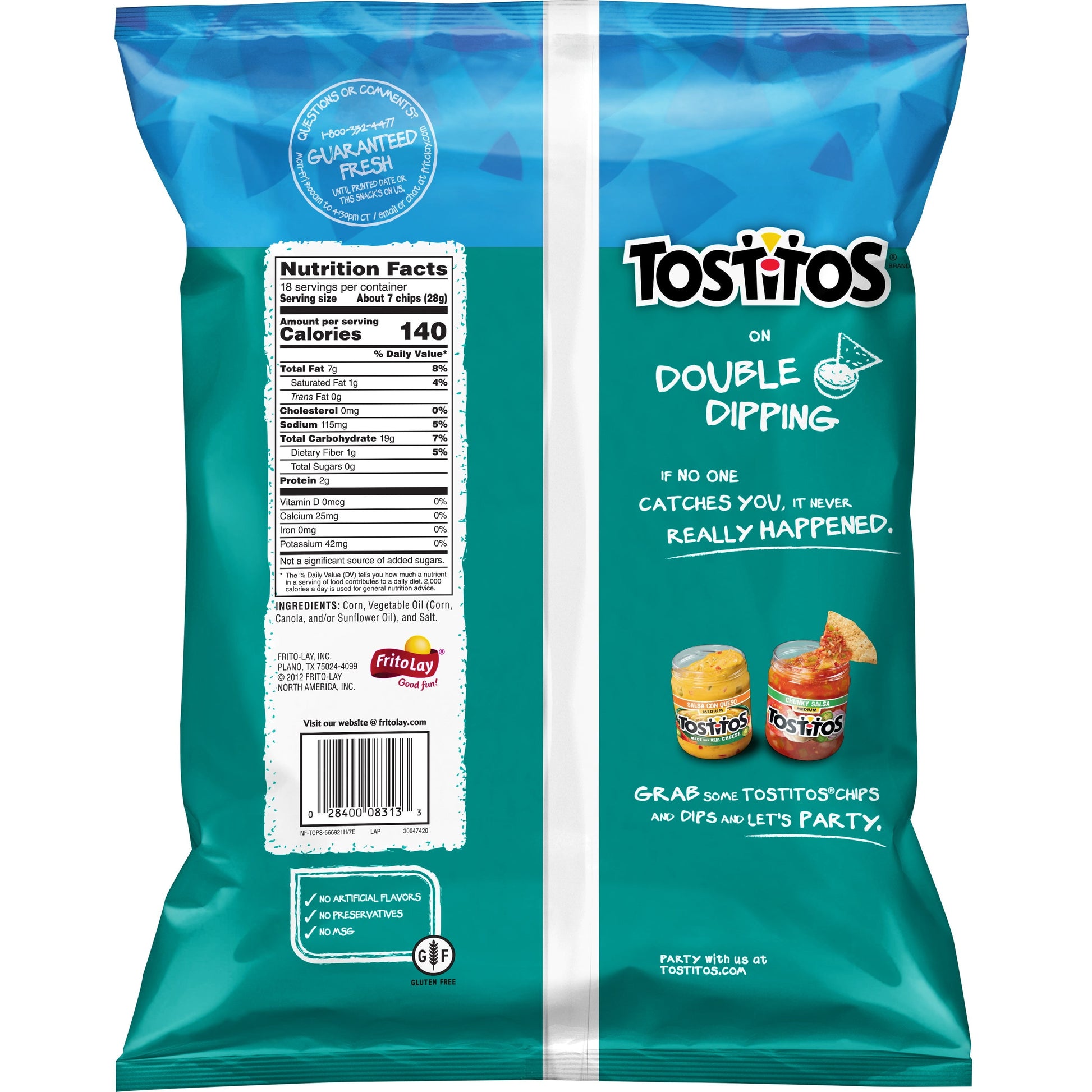 Original Restaurant Style Tortilla Chips, Party Size, 18 Oz Bag