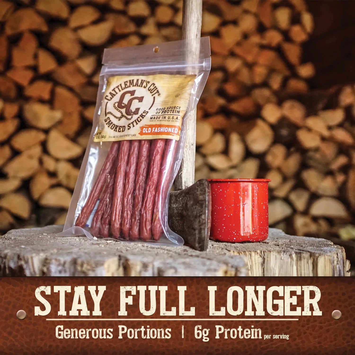 Old Fashioned Smoked Meat Sticks Jerky, 12 Oz Pouch