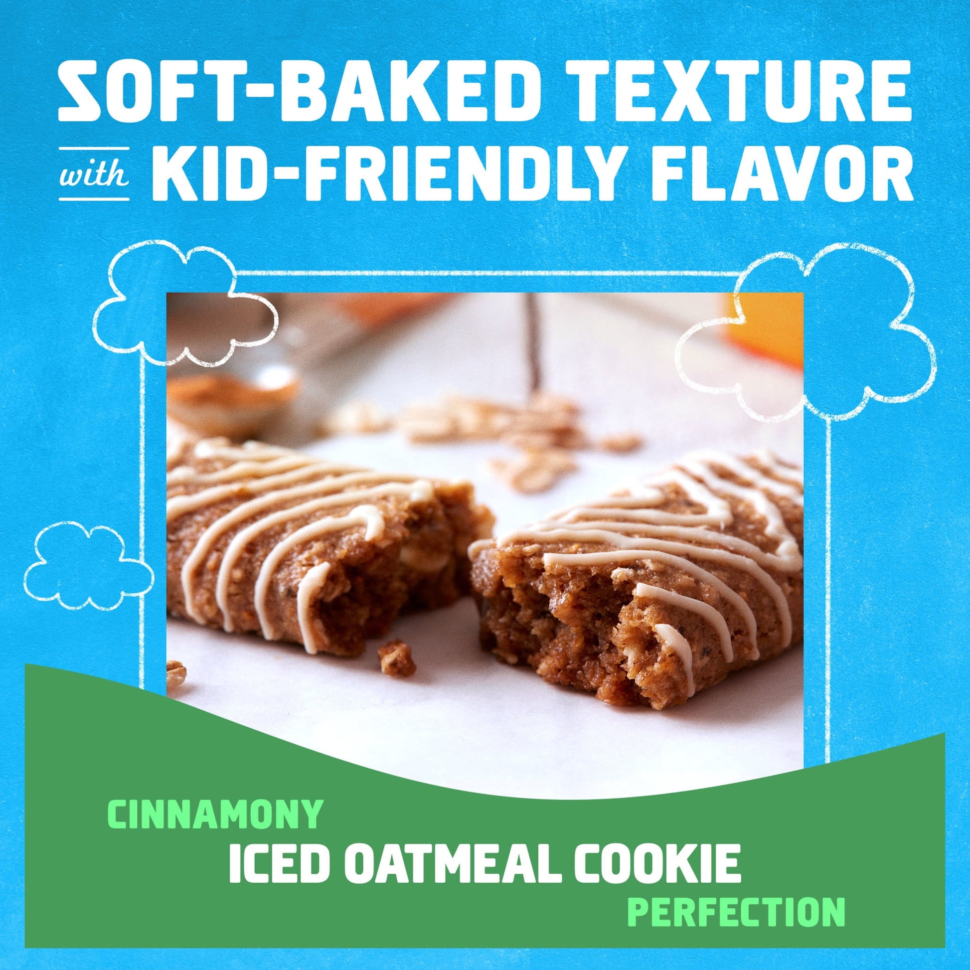 - Iced Oatmeal Cookie - Soft Baked Whole Grain Snack Bars - USDA Organic - Non-Gmo - Plant-Based - 1.27 Oz. (18 Pack)