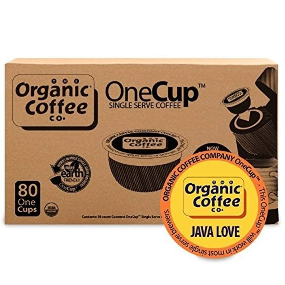 Compostable Coffee Pods - Java Love (80 Ct) K Cup Compatible Including Keurig 2.0, Medium Roast, USDA Organic