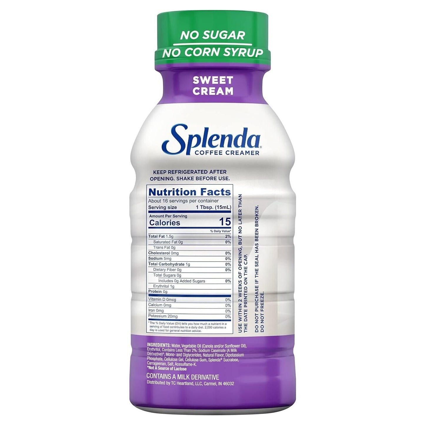 Splenda Sugar Free Sweet Cream Coffee Creamer, 8 Fl Oz Bottle