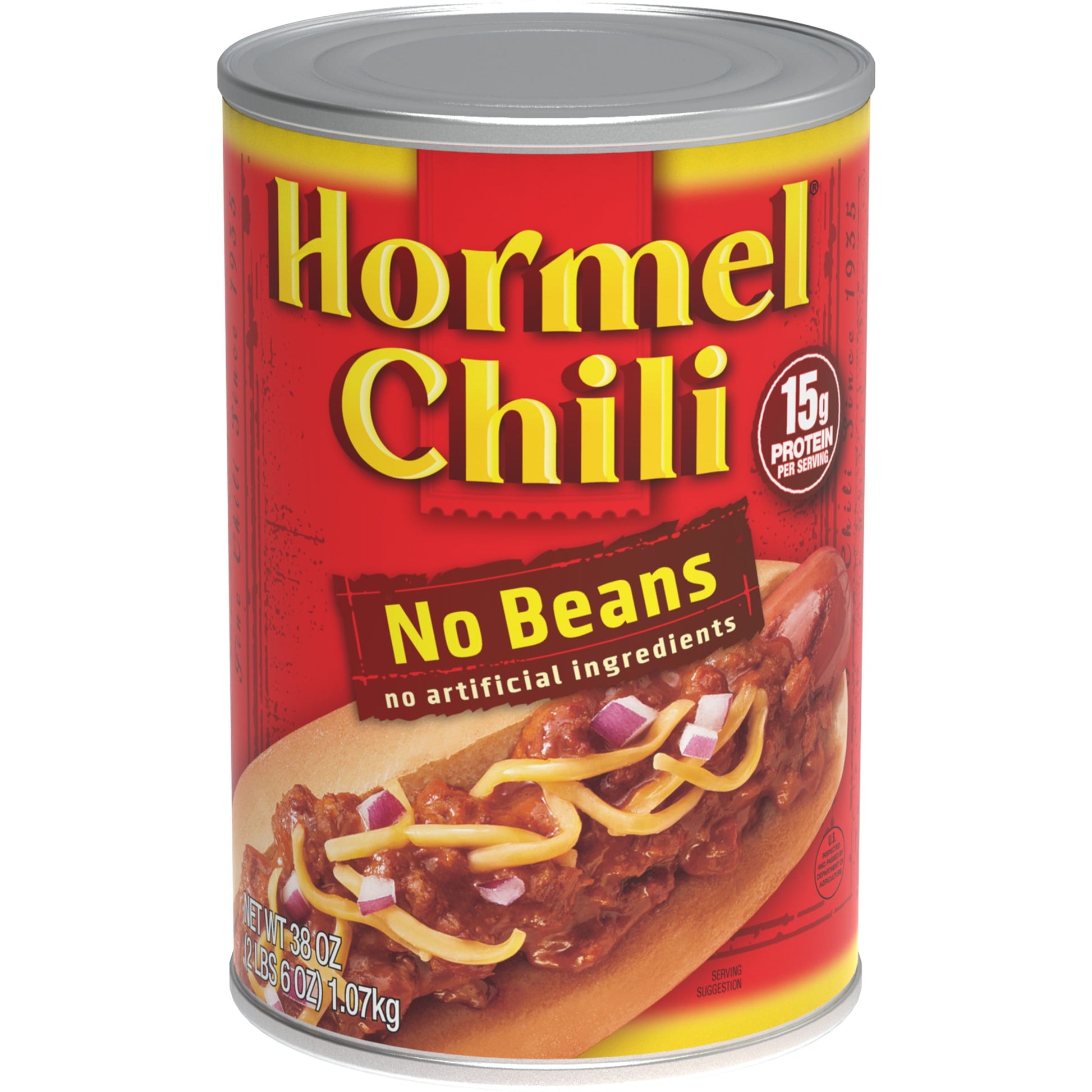 Chili, No Beans, No Artificial Ingredients, Steel Can 38 Oz