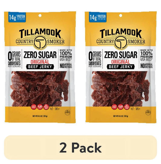 (2 Pack)  Zero Sugar Jerky, Original, 6.5 Oz