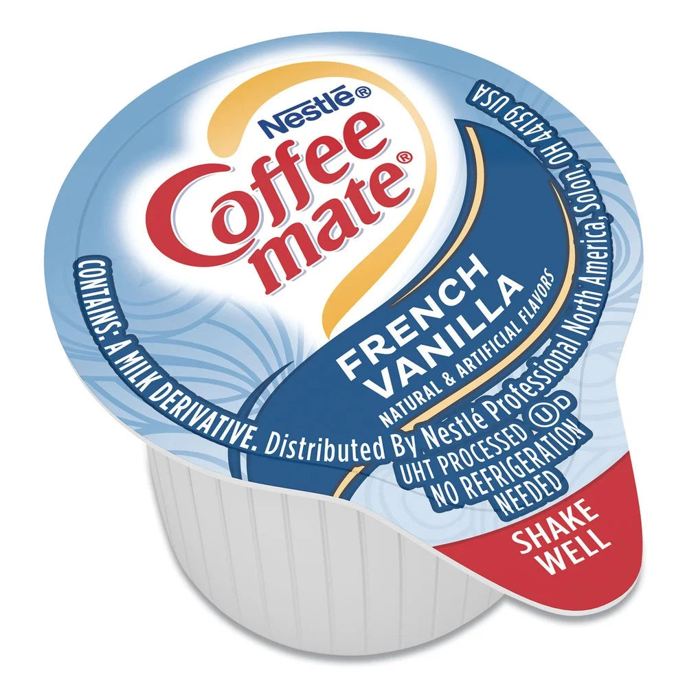 Coffee Mate French Vanilla Non-Dairy Creamer, 0.375 Fl Oz, 50 Count Tubs