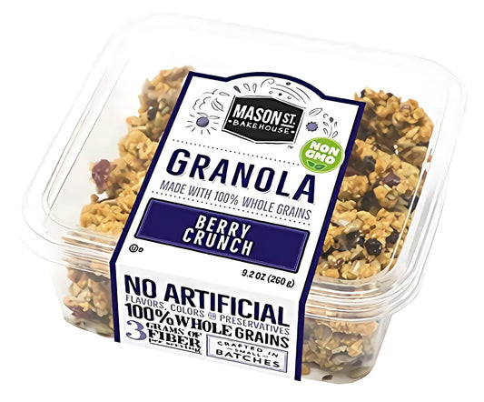 Mason Street Bakehouse Granola | Berry Crunch | 9.2 Ounce | Pack of 2