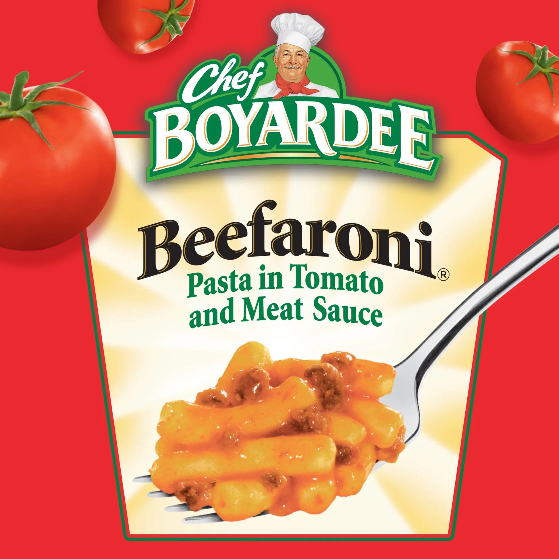 Beefaroni Beef Macaroni, Microwave Pasta, 4 Pack, 15 Oz