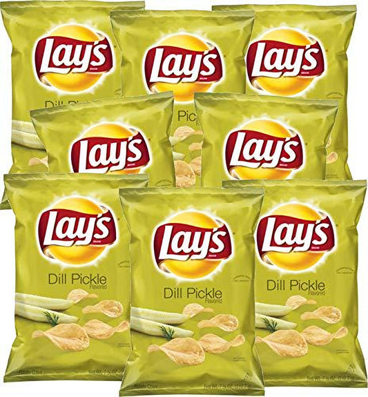 LAY'S Dill Pickle Flavored Potato Chips, 1.5 Ounce Bags (Pack of 8)