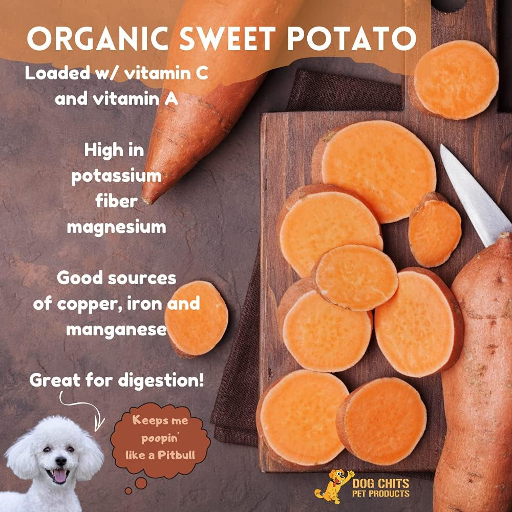 Turkey and Sweet Potato Soft Chew for Dogs - Dog and Puppy Chews | Made in USA | Organic Turkey | All-Natural Treats | Large & Small Dogs | Organic Sweet Potato | 4 Oz.