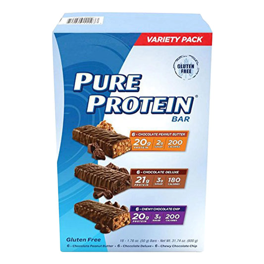 Bars, High Protein, Nutritious Snacks to Support Energy, Low Sugar, Gluten Free, Variety Pack, 1.76Oz, 18 Pack