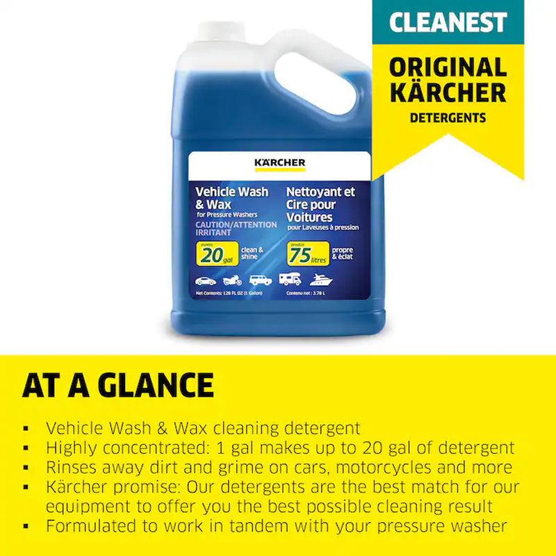 128 Oz. Vehicle Wash and Wax Pressure Washer Cleaner