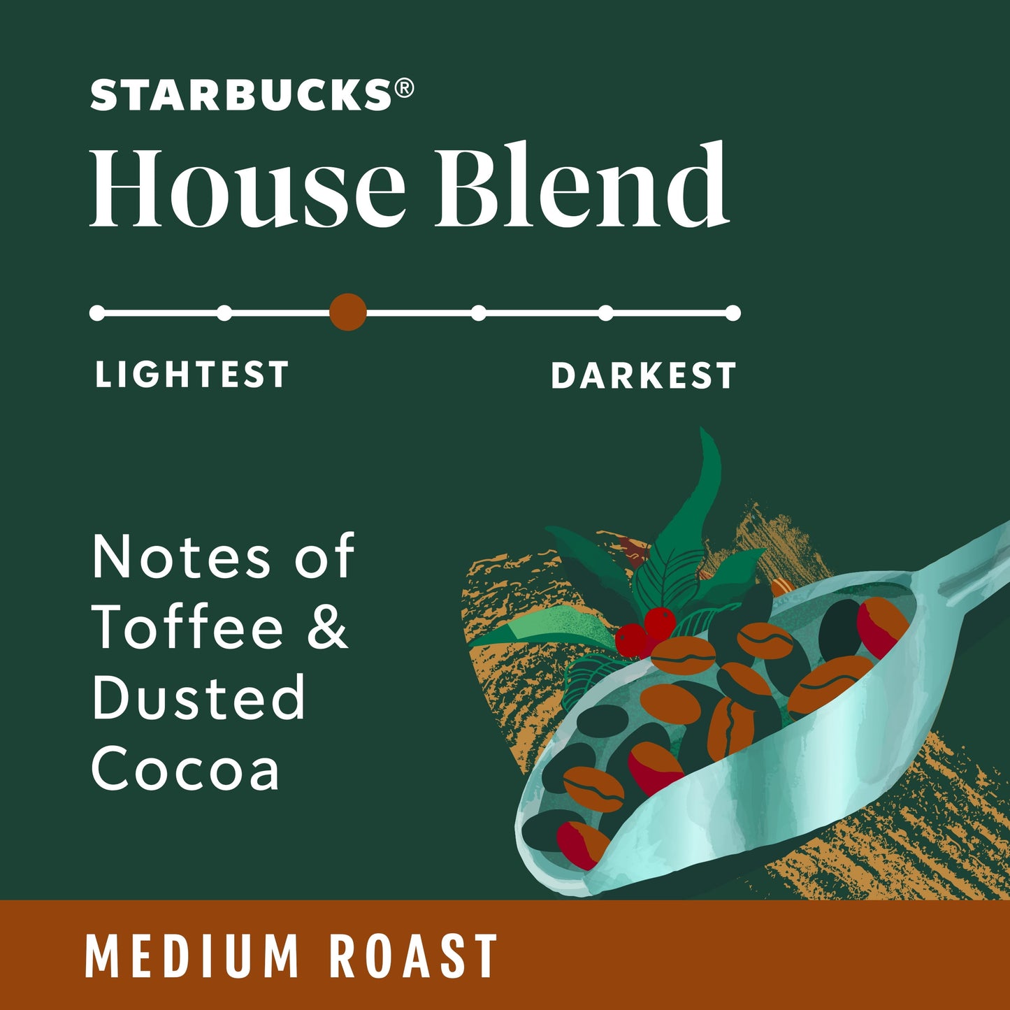 House Blend, Whole Bean Coffee, Medium Roast, 12 Oz