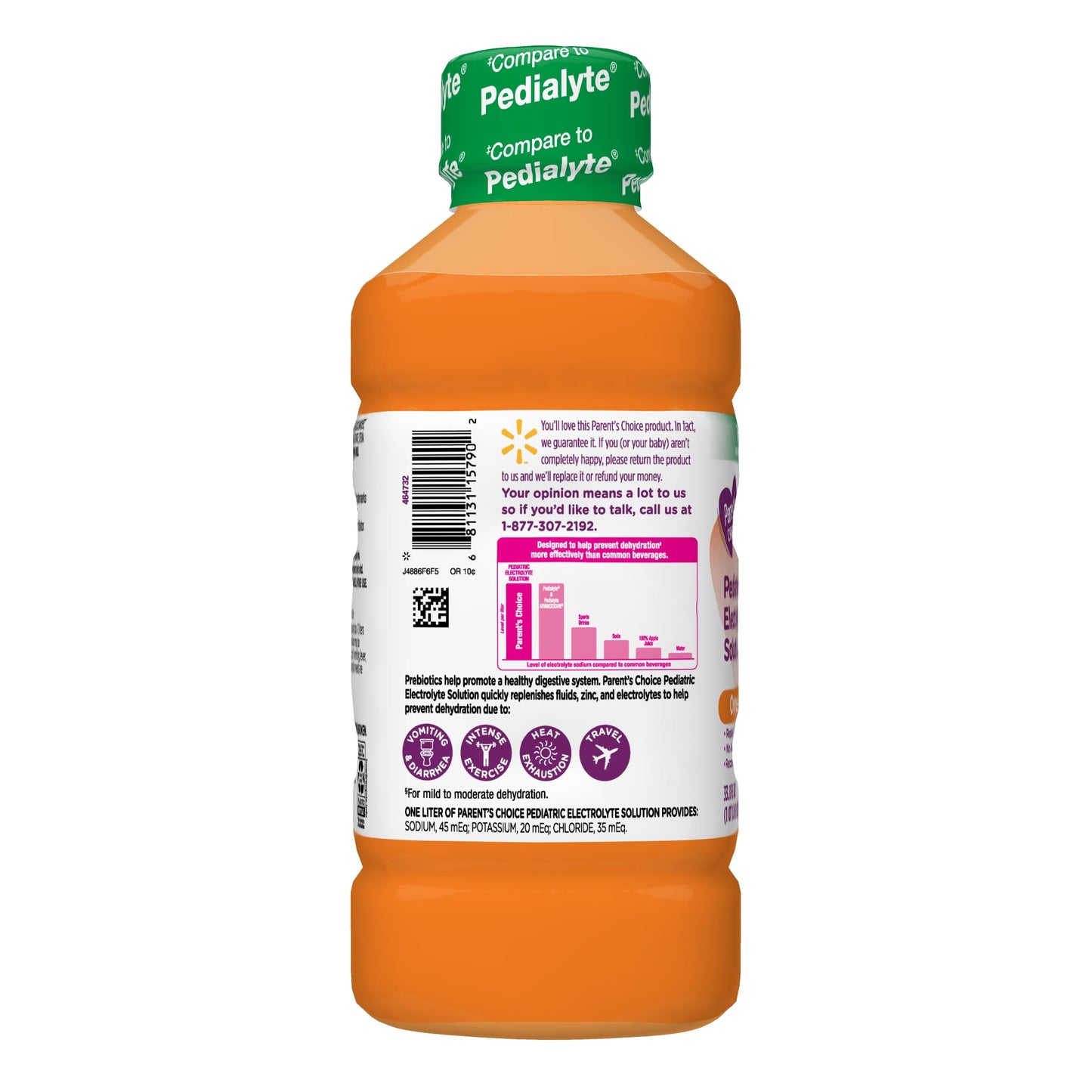 (2 Pack)  Advantage Care Pediatric Electrolyte Solution, Orange, for Kids and Adults, 33.8 Oz Bottle