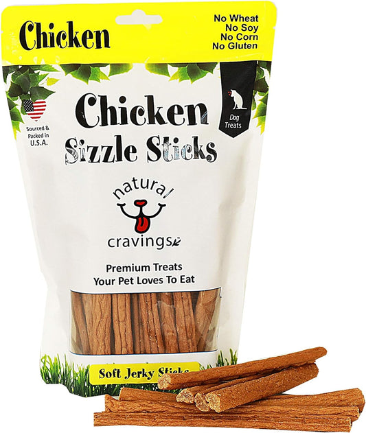 Sizzle Sticks Jerky Dog Treats | 12 Oz. Bag | Product of USA - Smells Great | Chicken