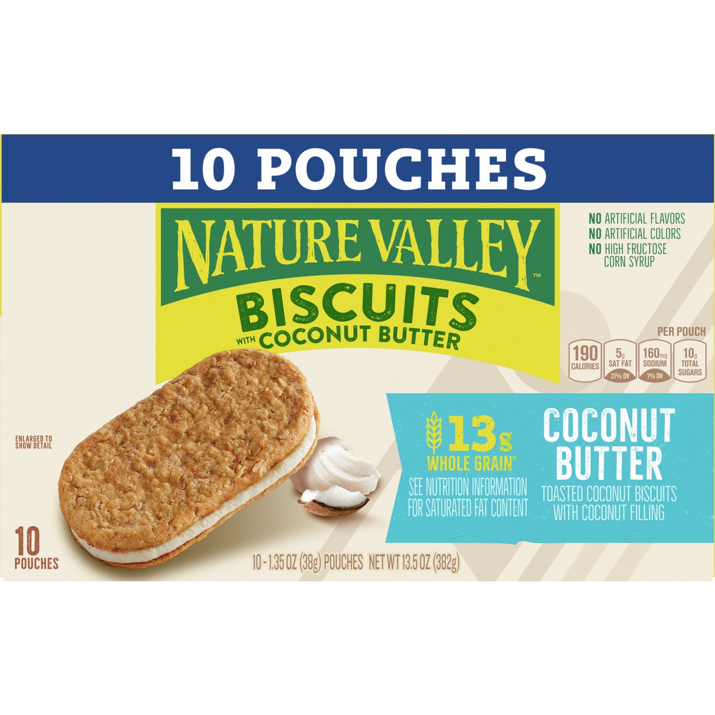 Biscuit Sandwiches, Coconut Butter, Snack Value Pack, 10 Ct, 13.5 OZ