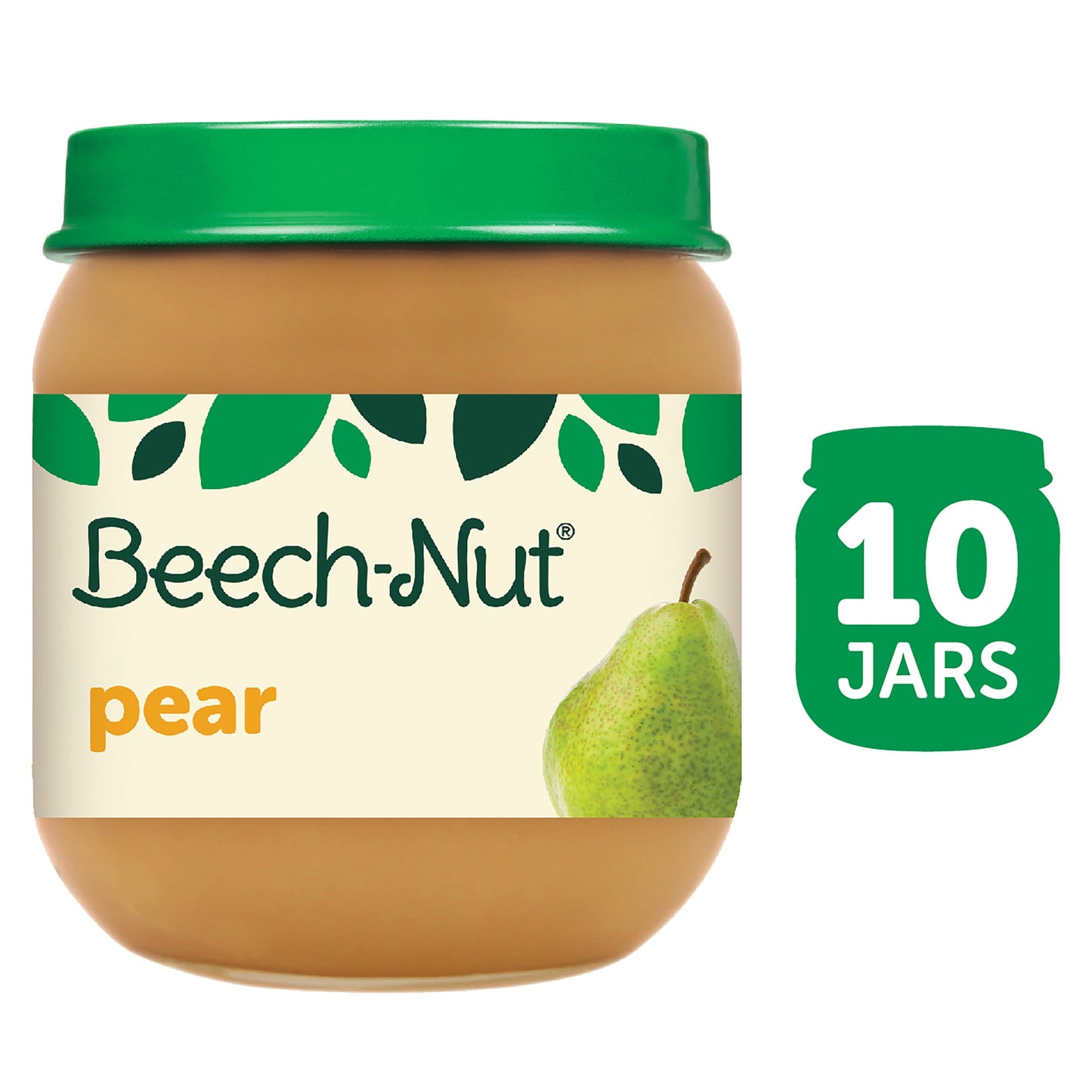 Stage 2 Baby Food, Pear, 4 Oz Jar (10 Pack)