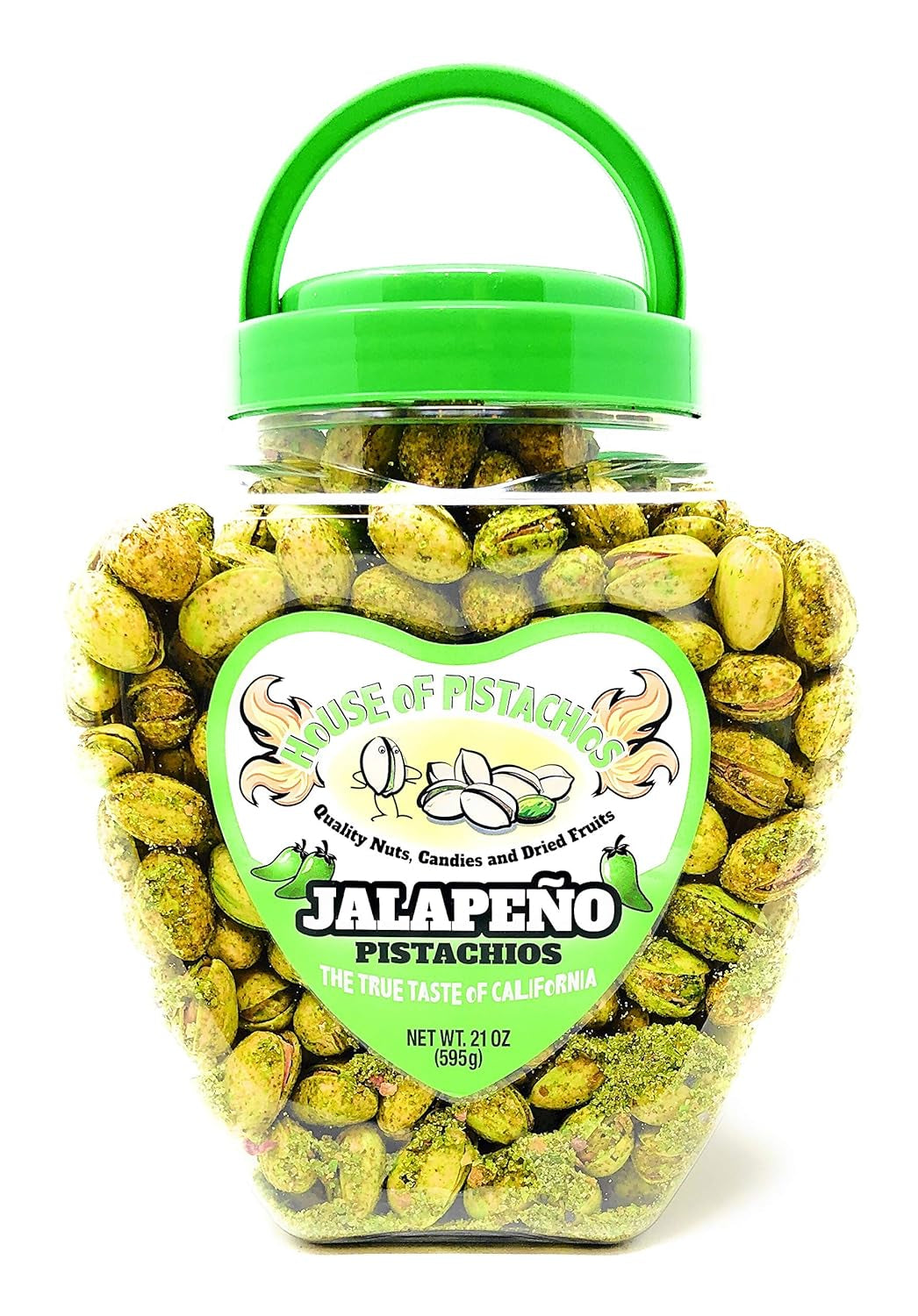 ' Jalapeno Pistachios - Real Flavor, Family Recipe, California Grown, 21 Ounces