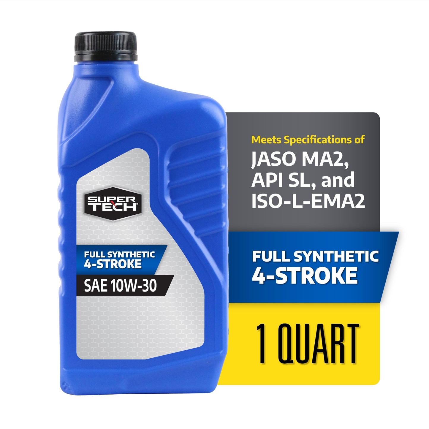 Full Synthetic SAE 10W-30 4-Stroke ATV Motor Oil, 1 Quart