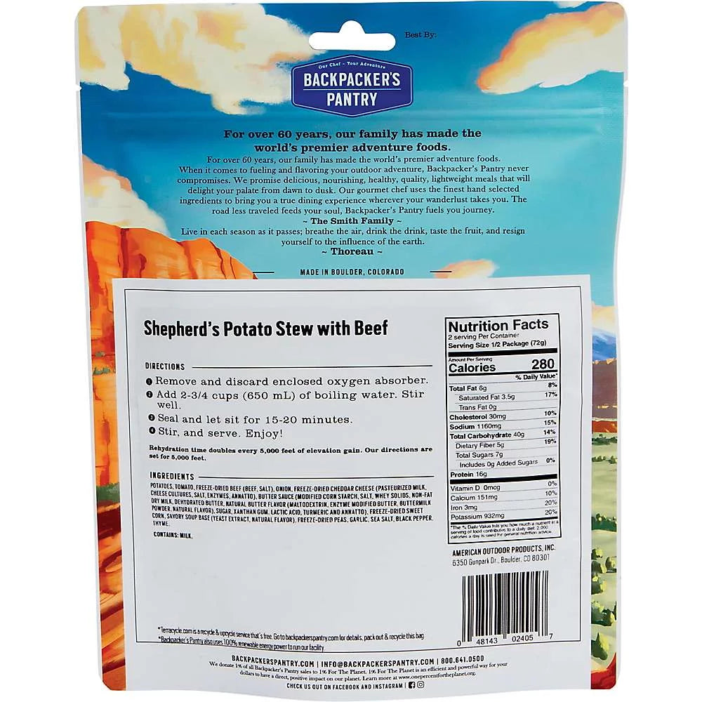 Freeze-Dried Shepherd'S Potato Stew with Beef, 2 Servings