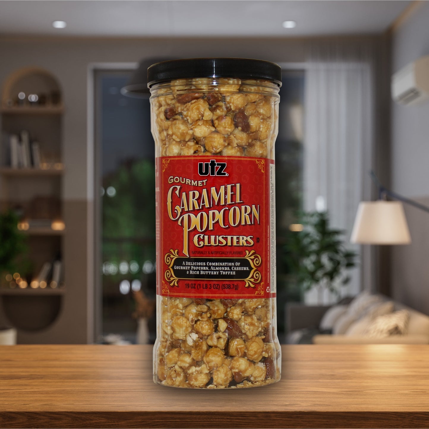 Gourmet Caramel Popcorn Clusters, 19 Oz Barrel