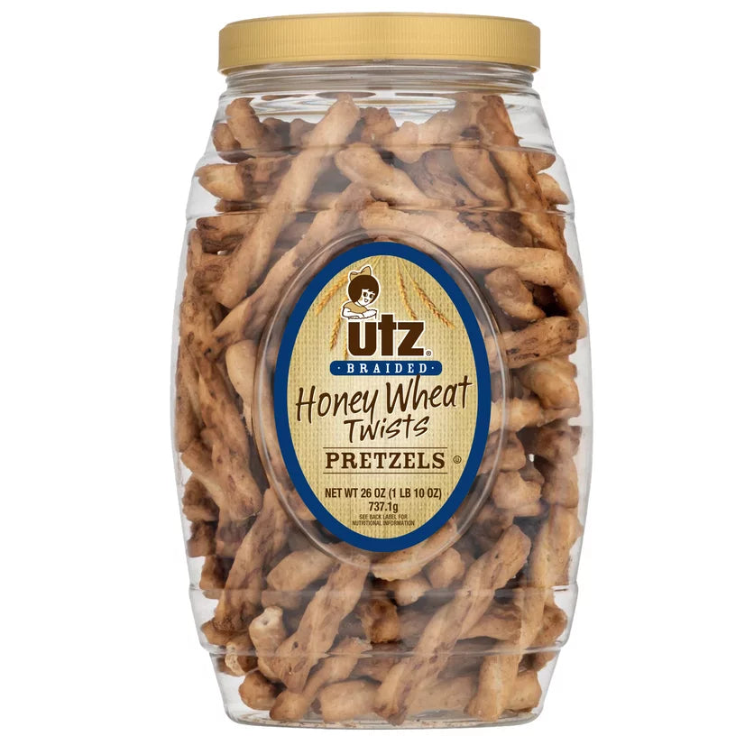 Braided Twists Honey Wheat Pretzels, 26 Oz Barrel