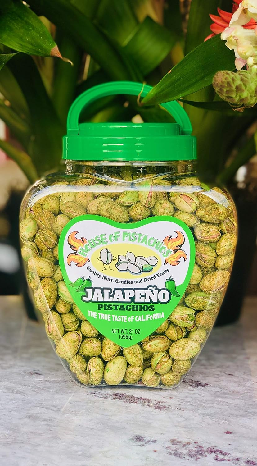 ' Jalapeno Pistachios - Real Flavor, Family Recipe, California Grown, 21 Ounces