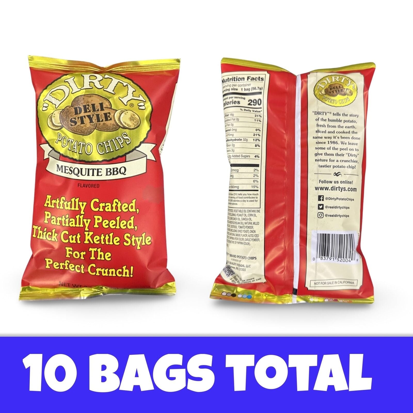 Deli Style Potato Chips Value Pack | Bundled by Tribeca Curations, Mesquite