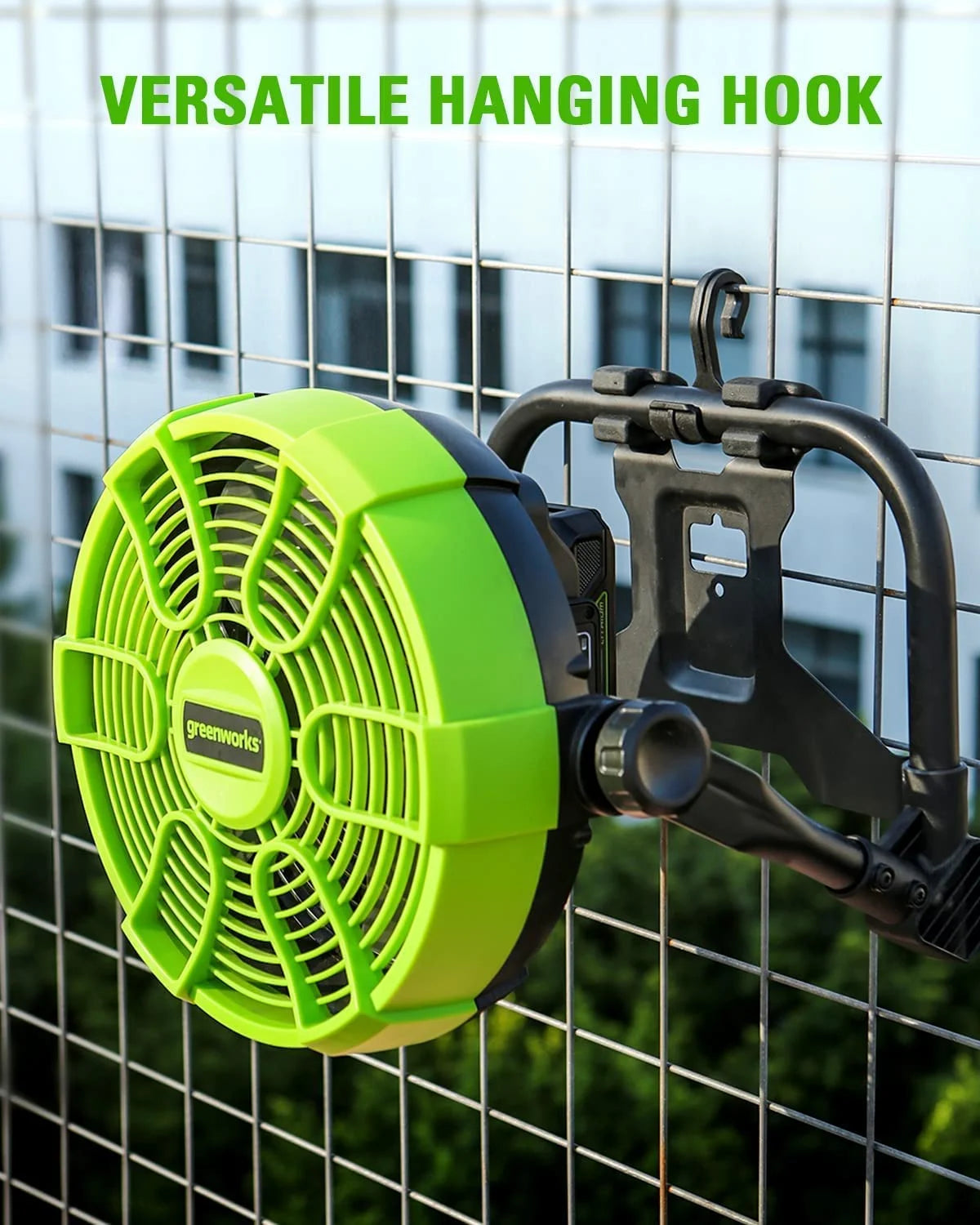 24V 10" (5-Speed) Fan (500 CFM) with 2.0Ah USB Battery and Charger