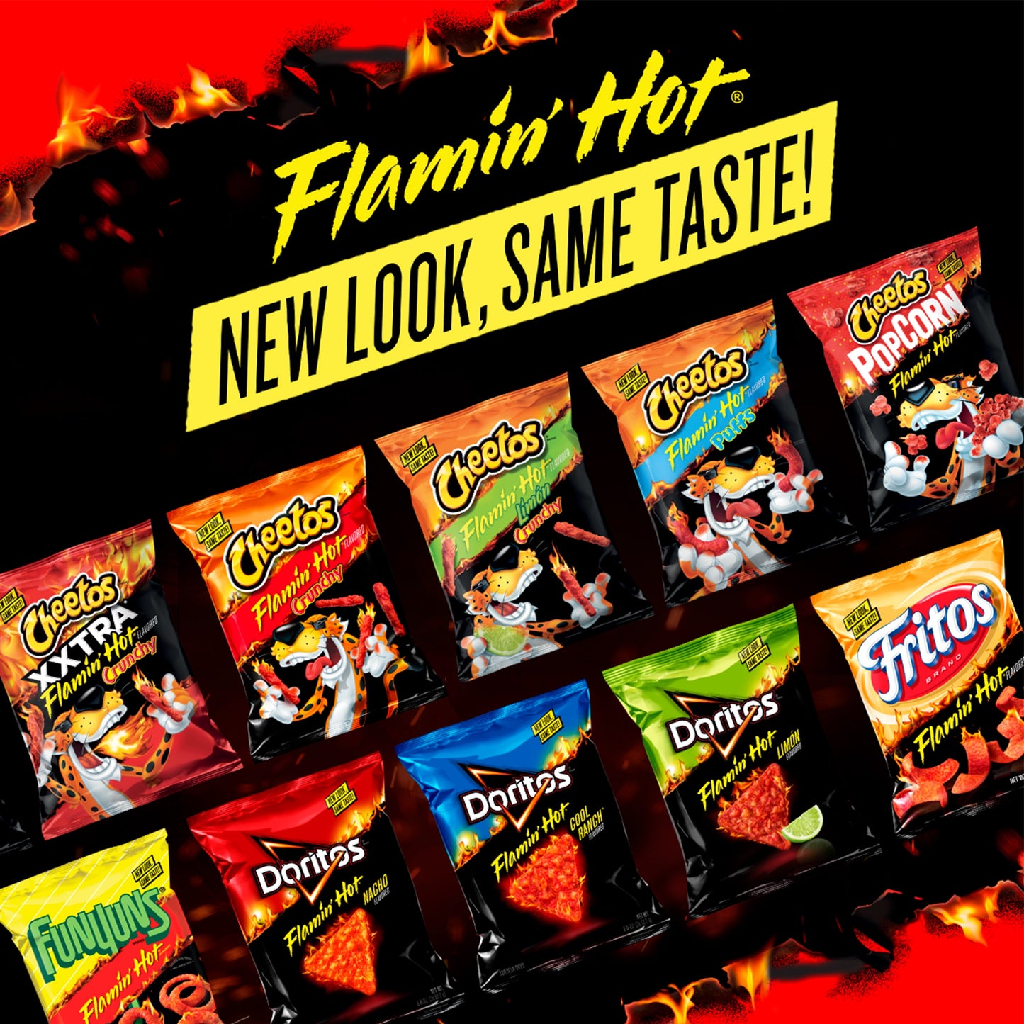 Flamin' Hot Mix Snack Chips Variety Pack, 1Oz Bags, 40 Count Multipack (Packaging May Vary)