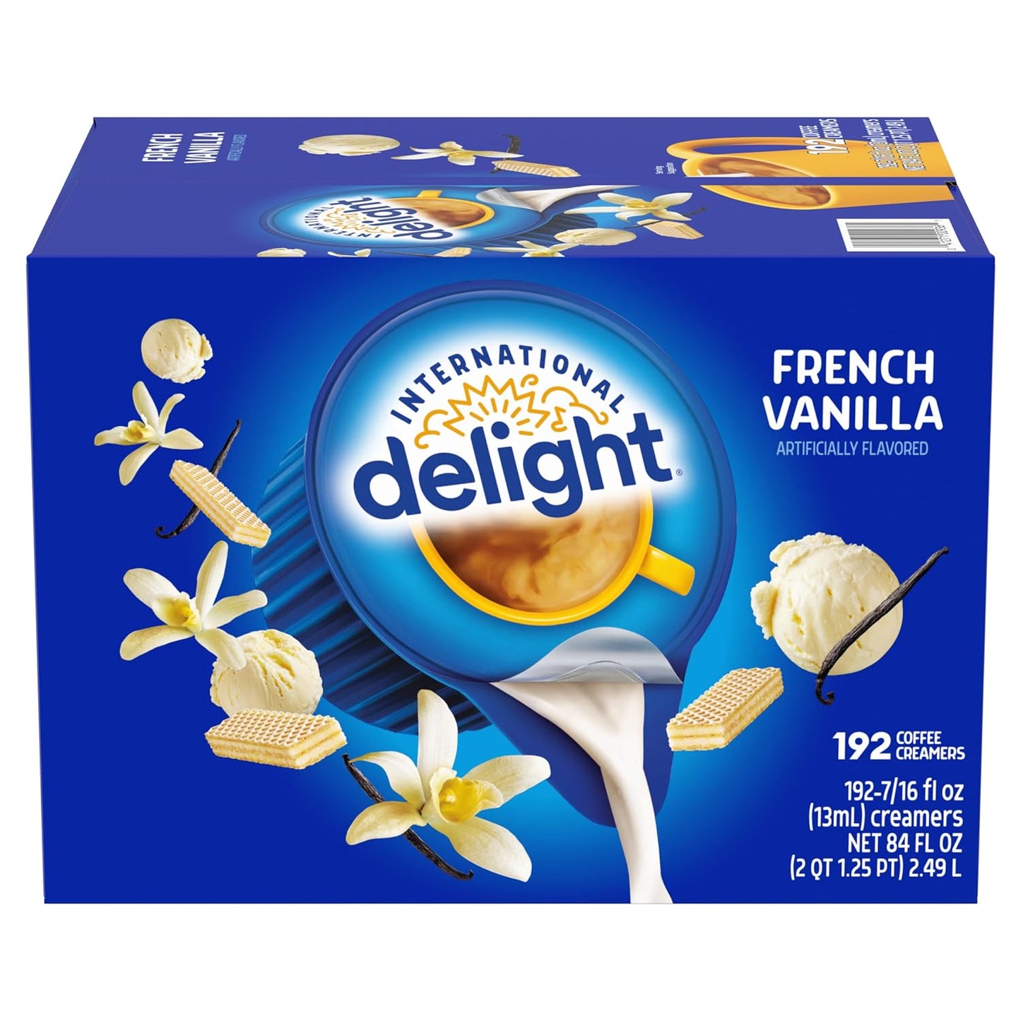 , French Vanilla, Single-Serve Coffee Creamers, 192 Count (Pack of 1), Shelf Sta