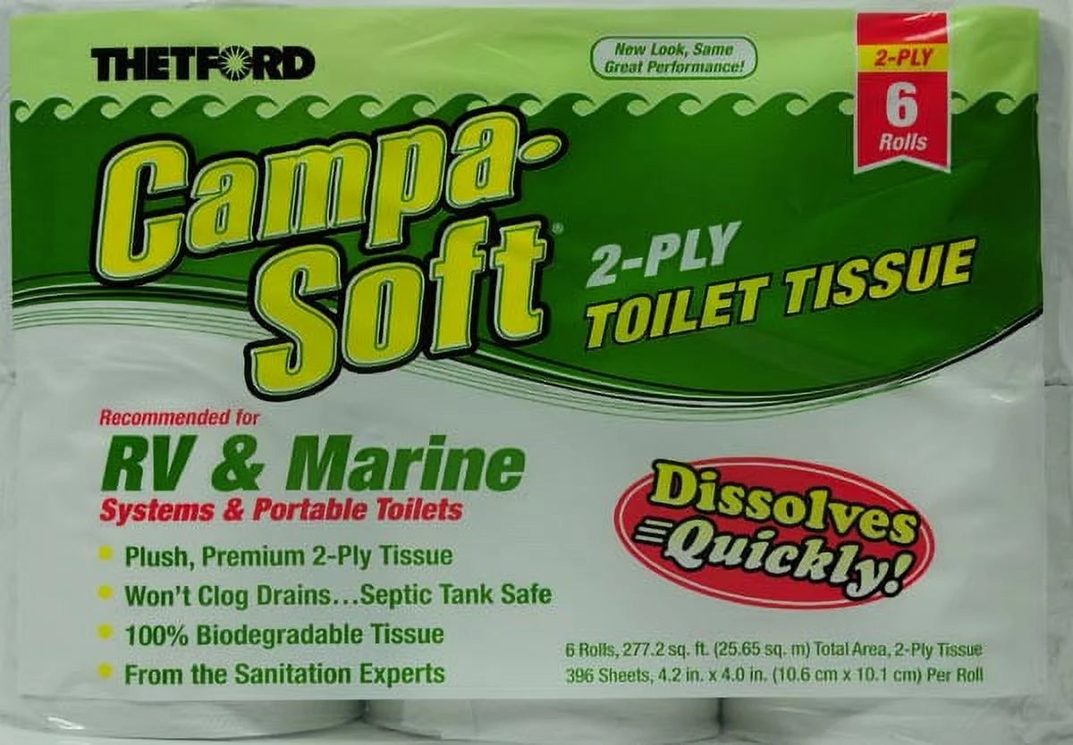 Campa Soft 6 Roles of RV Toilet Tissue