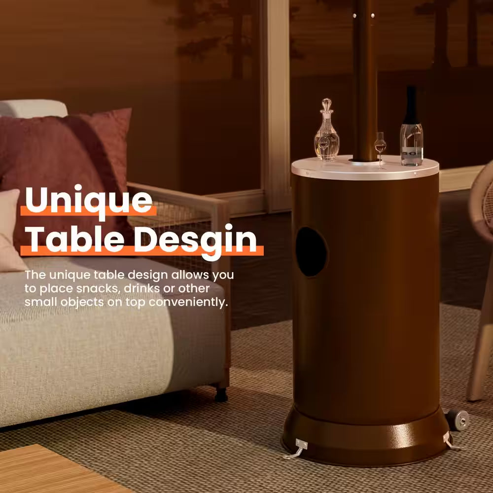 48000 BTU Bronze Propane Patio Heater with Cover