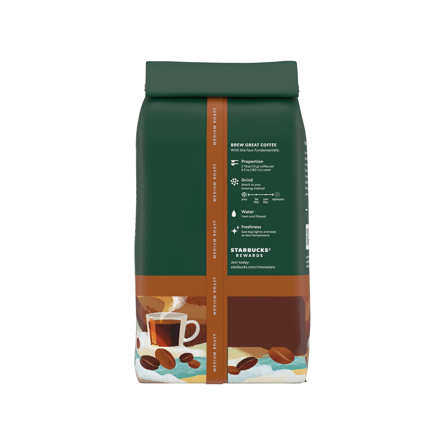 Breakfast Blend, Whole Bean Coffee, Medium Roast, 12 Oz