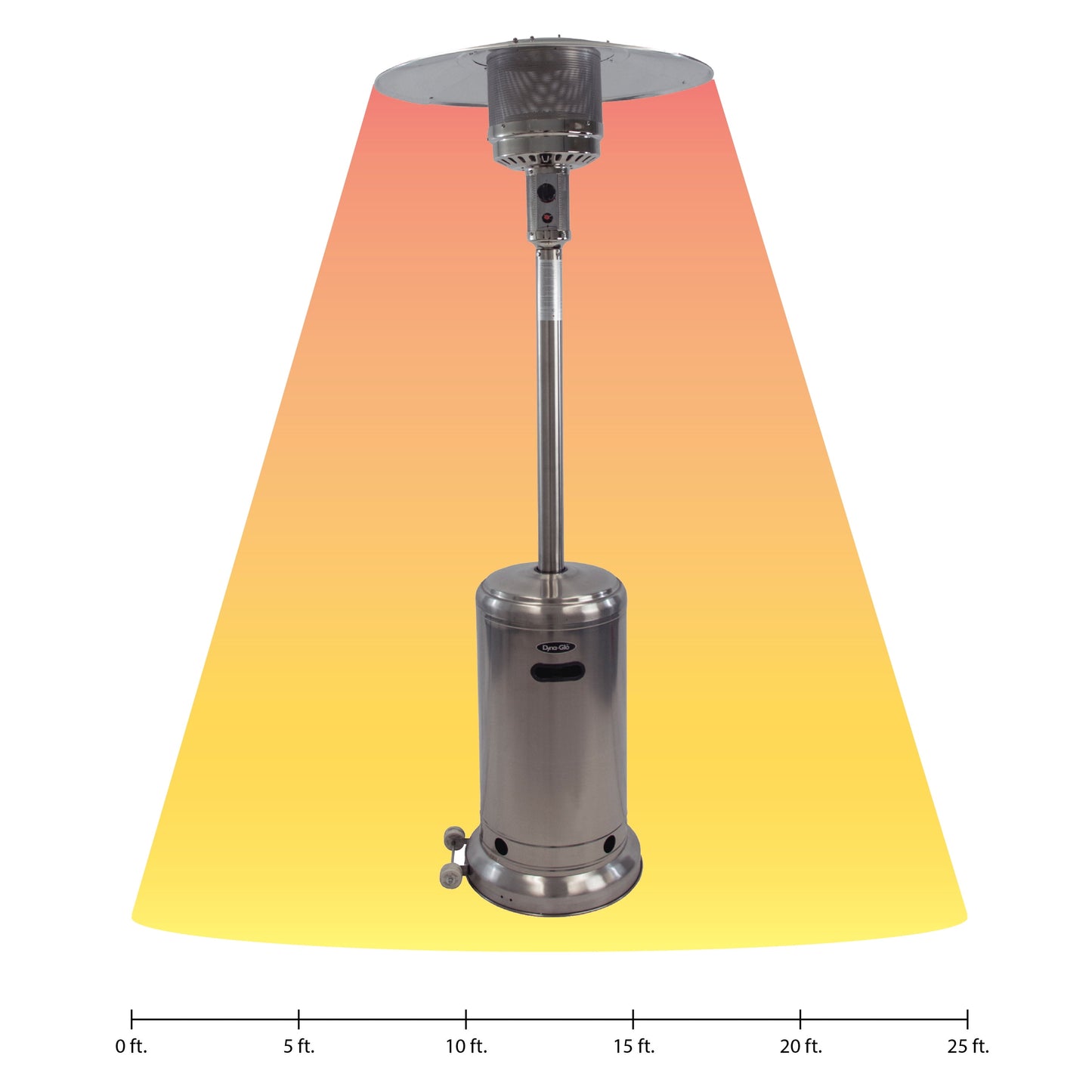 41,000 BTU Deluxe Stainless Steel Propane Patio Heater