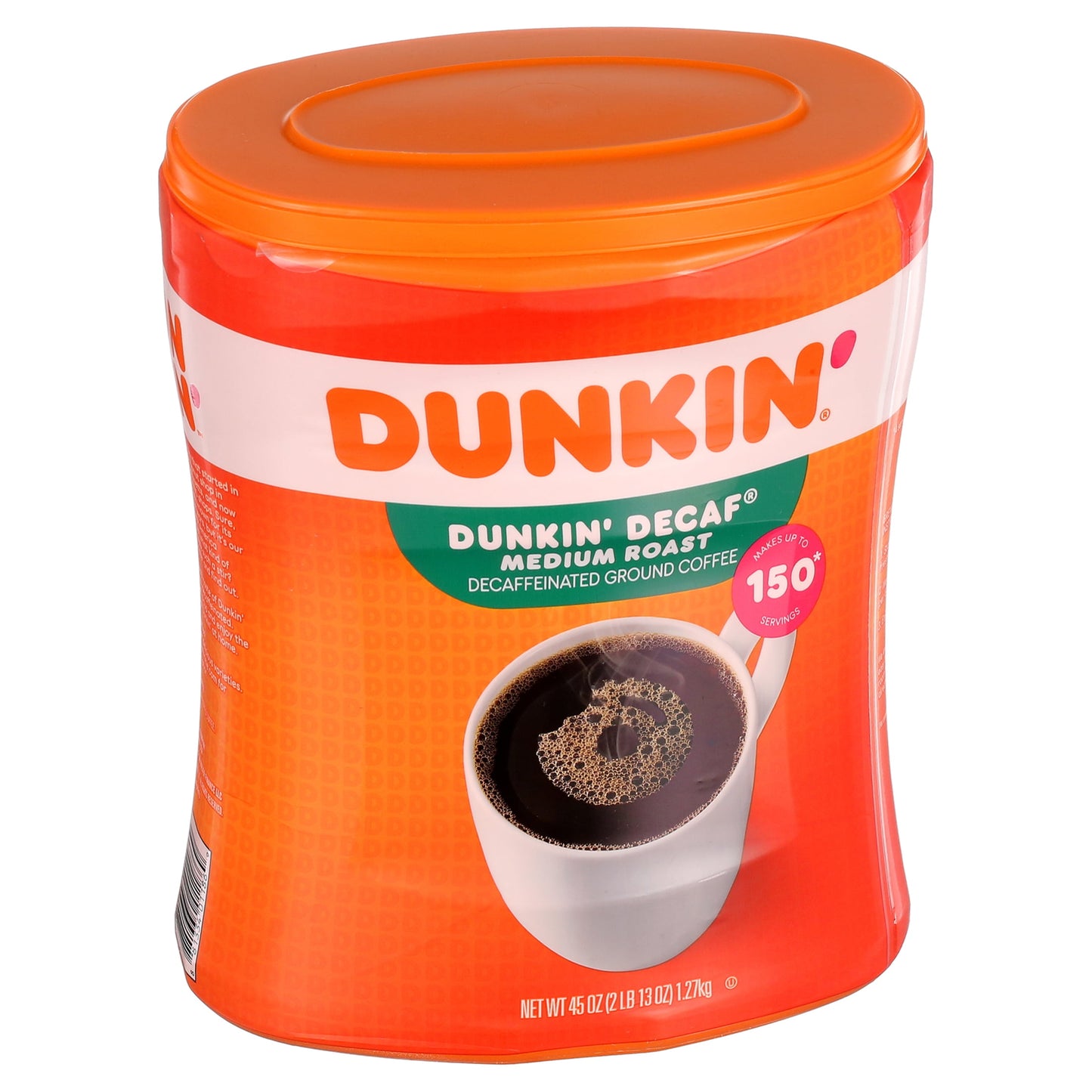 Donuts Decaffeinated Ground Coffee, Medium Roast (45 Oz.)