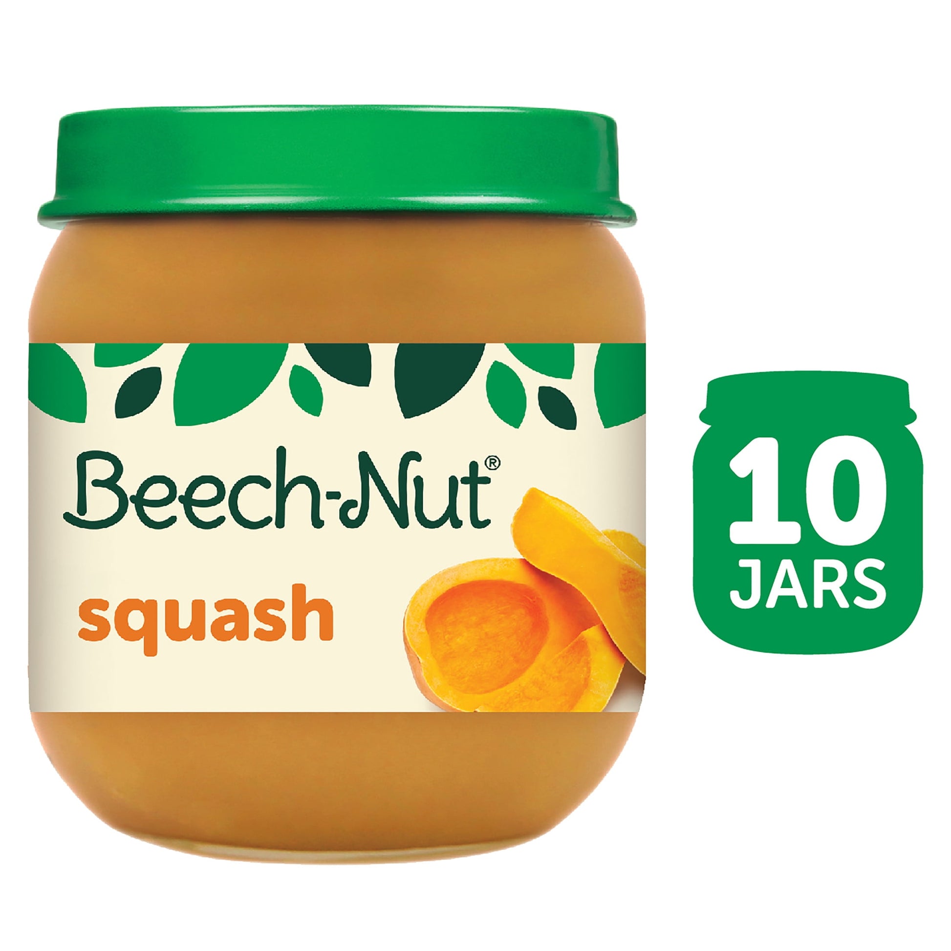 Stage 2 Baby Food, Squash, 4 Oz Jar (10 Pack)