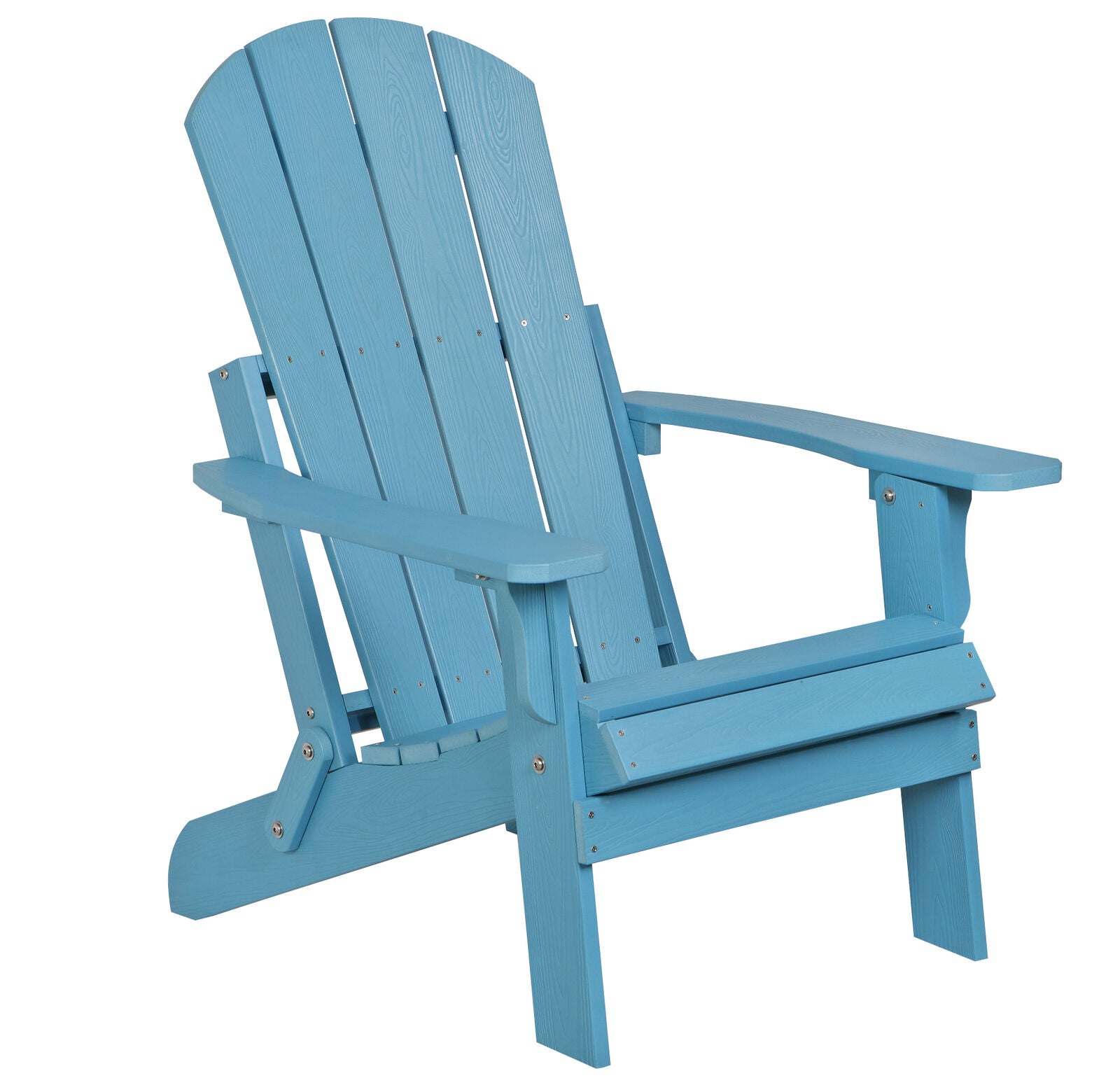 HDPS Folding Poly Lumber Adirondack Chair Patio Outdoor All Weather Resistant