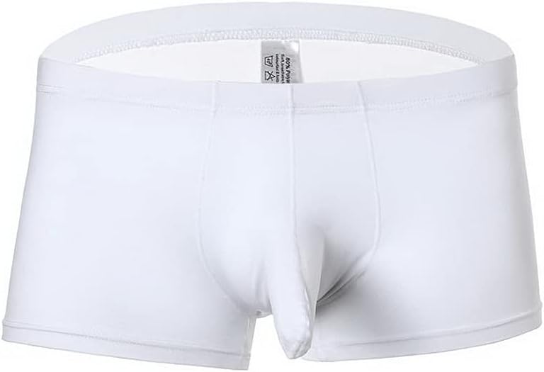 COMLIFE Men's Elephant Nose Pouch Enhancing Boxer Briefs Breathable Ice Silk Panties