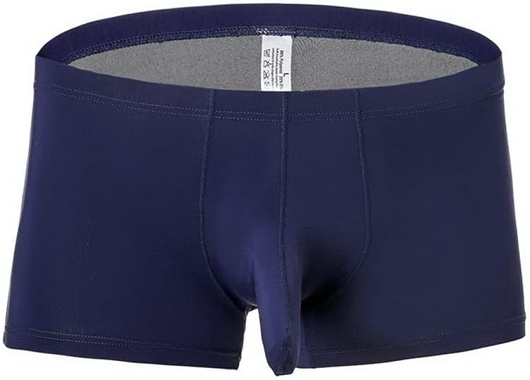 COMLIFE Men's Elephant Nose Pouch Enhancing Boxer Briefs Breathable Ice Silk Panties