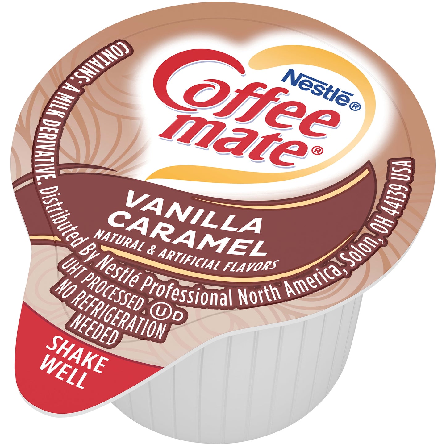 Coffee Mate Vanilla Caramel Non-Dairy Creamer, 0.375 Fl Oz, 200 Count Tubs (4 Packs of 50)