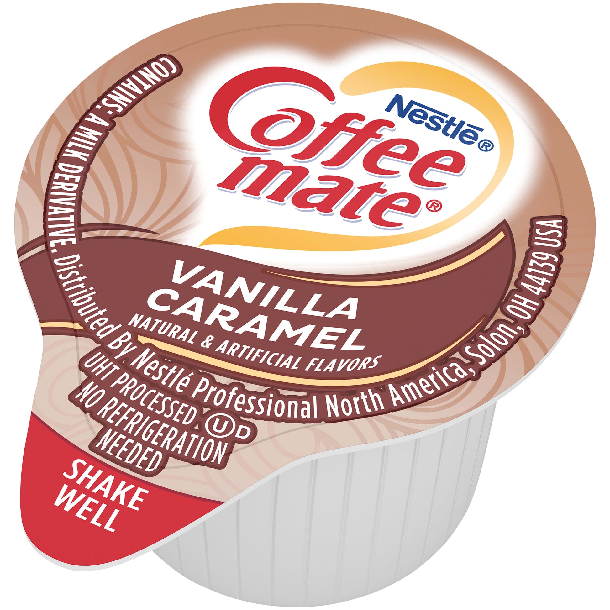 Coffee Mate Vanilla Caramel Non-Dairy Creamer, 0.375 Fl Oz, 200 Count Tubs (4 Packs of 50)