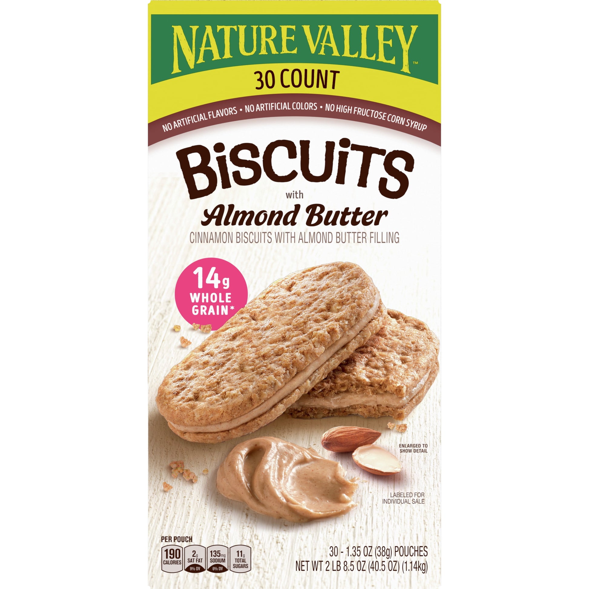 Biscuit Sandwiches, Cinnamon Almond Butter, 30 Ct, 40.5 OZ