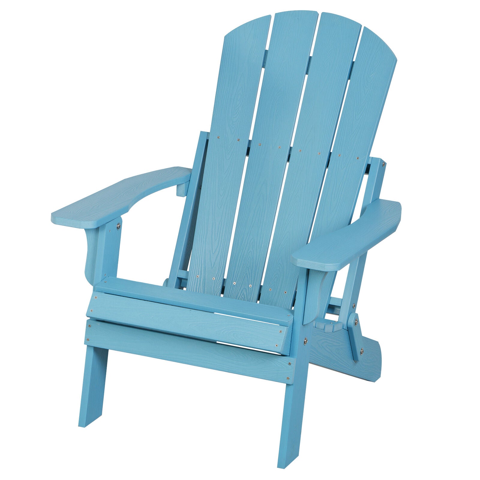 HDPS Folding Poly Lumber Adirondack Chair Patio Outdoor All Weather Resistant