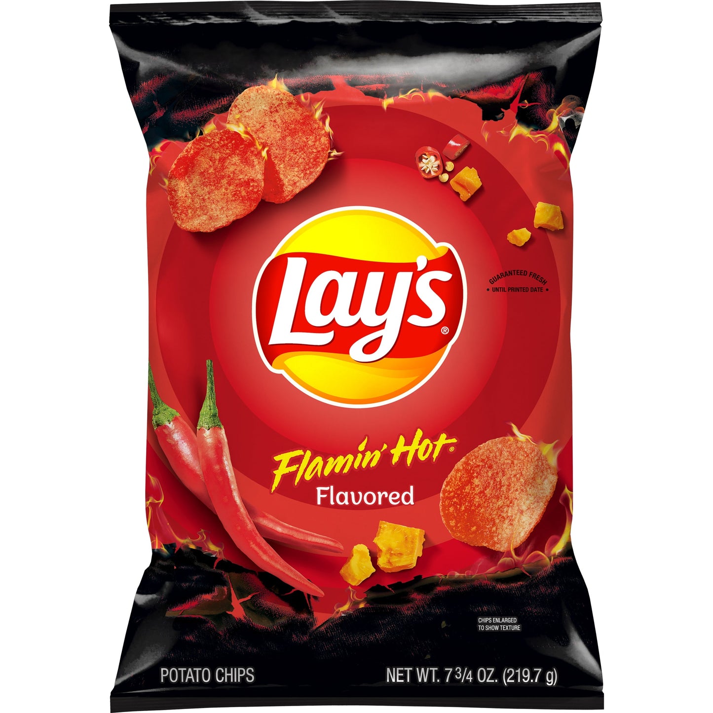Potato Chips, Flamin' Hot Flavor, 7.75 Oz Bag