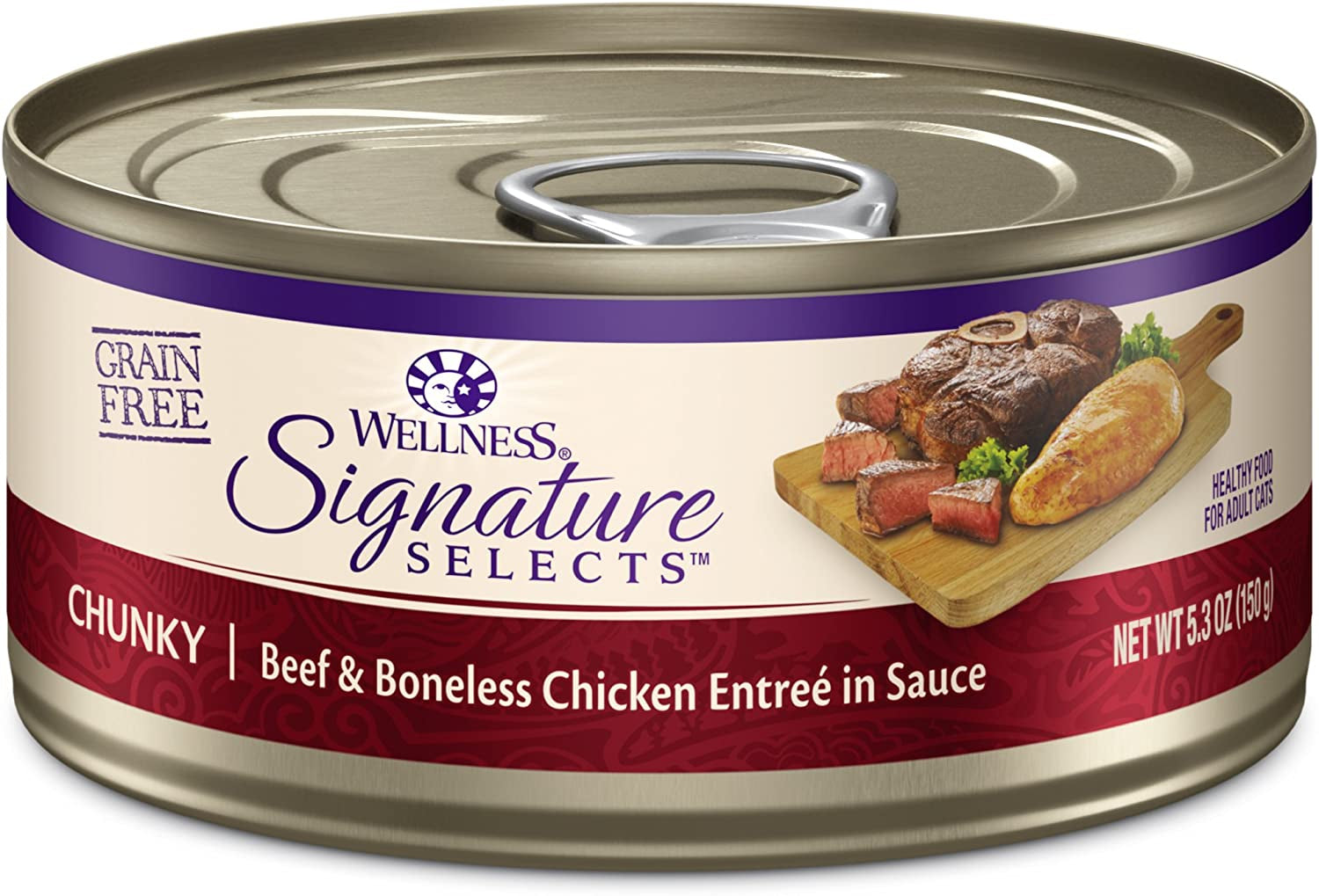 CORE Grain-Free Signature Selects Wet Cat Food, Natural Pet Food Made with Real Meat (Chunky Beef & Chicken, 5.3-Ounce, Pack of 12)